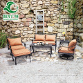 Classic hot sale casting aluminum outdoor patio furniture with long tea table